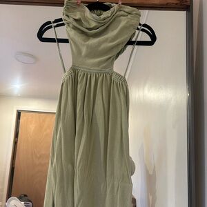 Free People Strapless Olive Dress